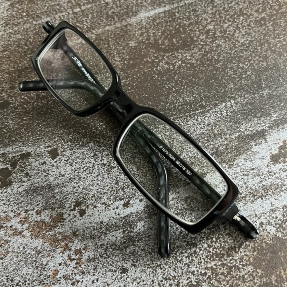 🖤🖤🖤JF Rey frames glasses black rectangle 52 eye - Picture 2 of 5